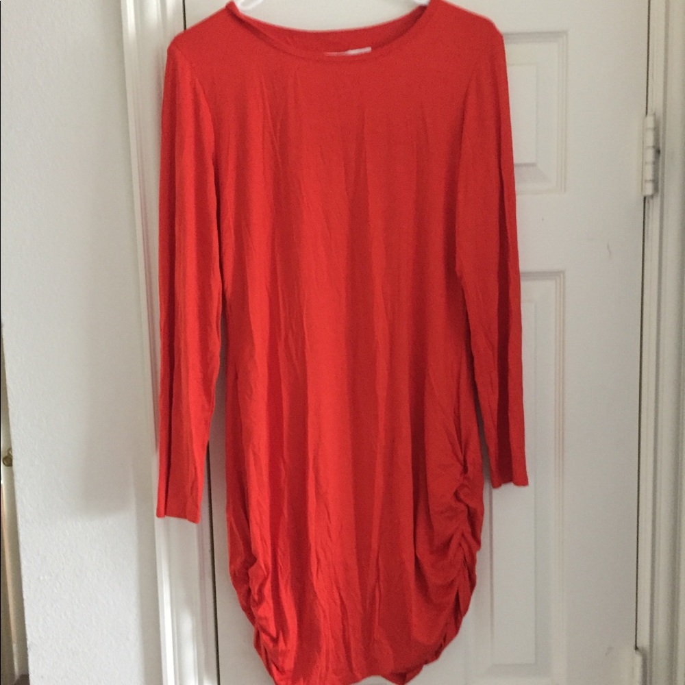 Orange T-shirt dress